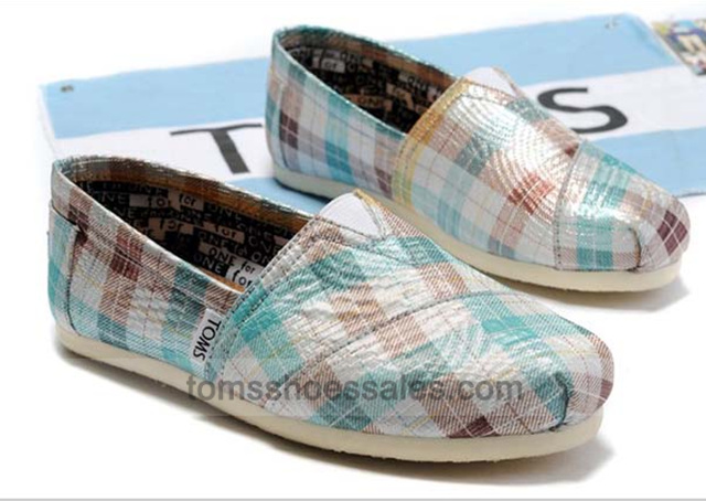 Womens Toms Stripes Multicolor Plaid Shoes